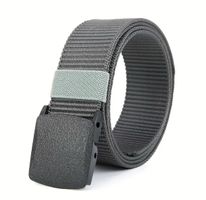 Gürtel Nylon grau 125 cm – leicht & kürzbar ohne Metall